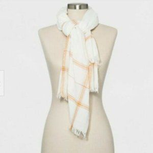 Striped Woven Grid Scarf -76-112
